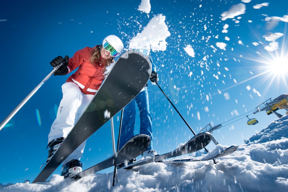 Skifahrer in der Region Schladming-Dachstein