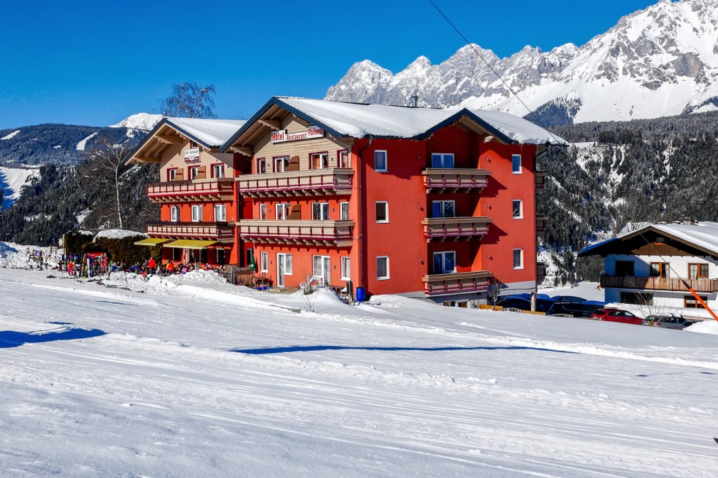 Unser Hotel/Skihütte liegt direkt an der Skipiste in Rohrmoos-Schladming, Ski amadé